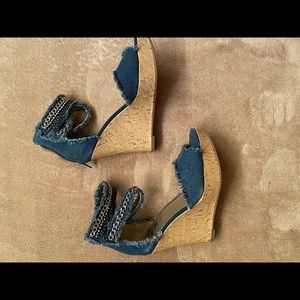 G by Guess Denim Wedges